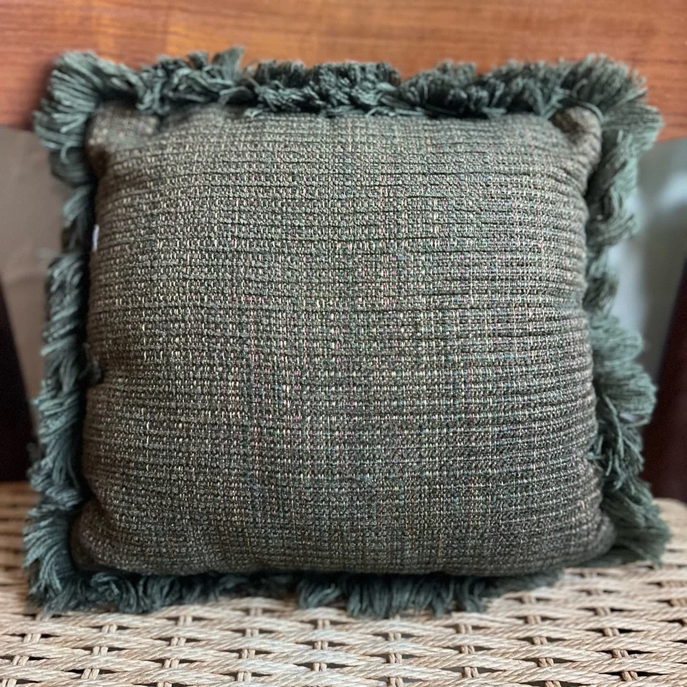 Vintage Tapestry Throw Pillow Camel & Palm Boho Global Decor Cushion